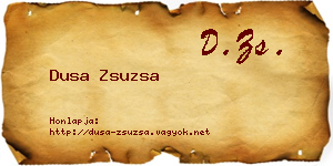 Dusa Zsuzsa névjegykártya